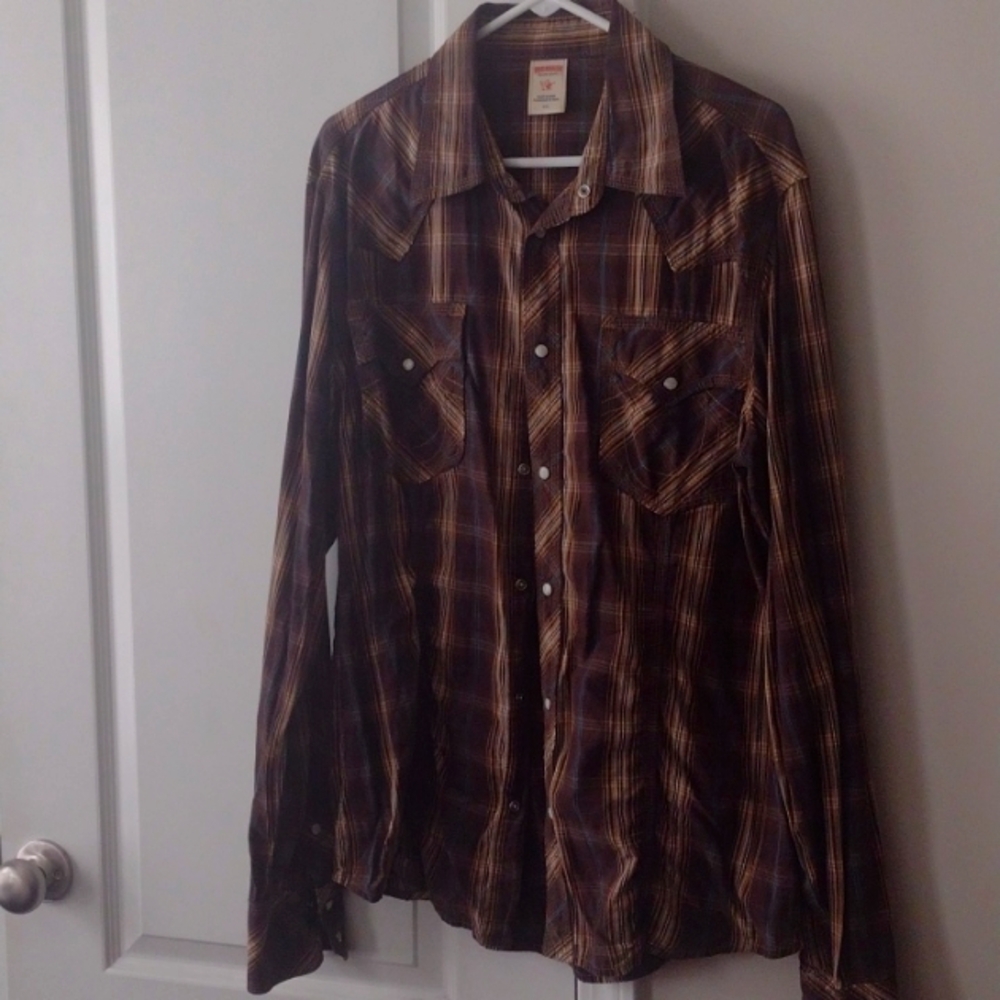 Men's True Religion Button Down Long Sleeve Shirt Size XXL